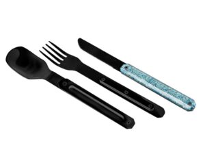 Akinod MAGNETIC STRAIGHT CUTLERY 12H34 BLACK MIRROR Azteque