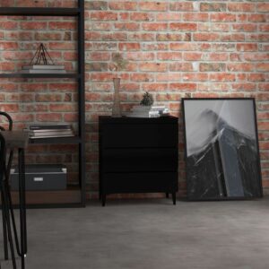 vidaXL Szafka, czarna z połyskiem 60x35x69 cm, materiał drewnopochodny