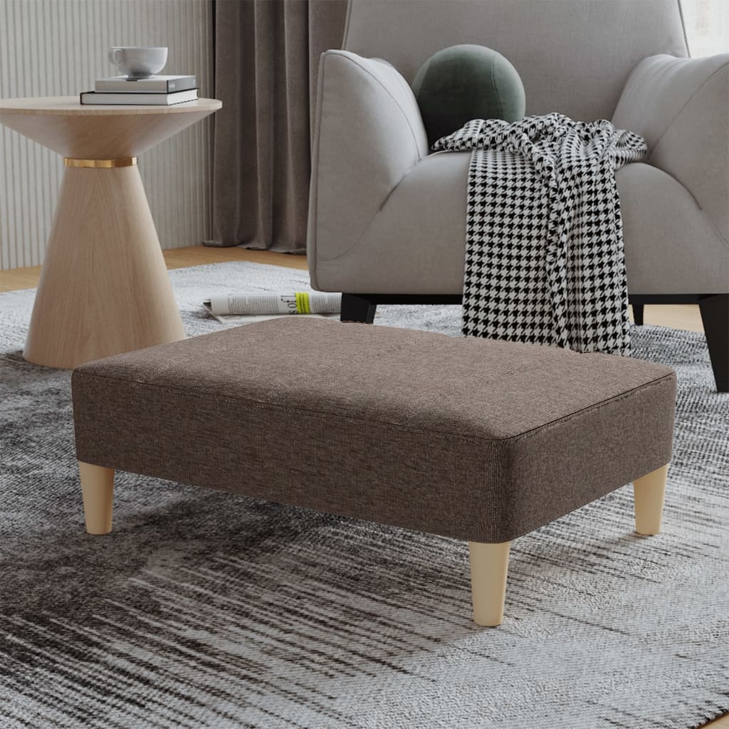 vidaXL Podnóżek, kolor taupe, 78x56x32 cm, tapicerowany tkaniną