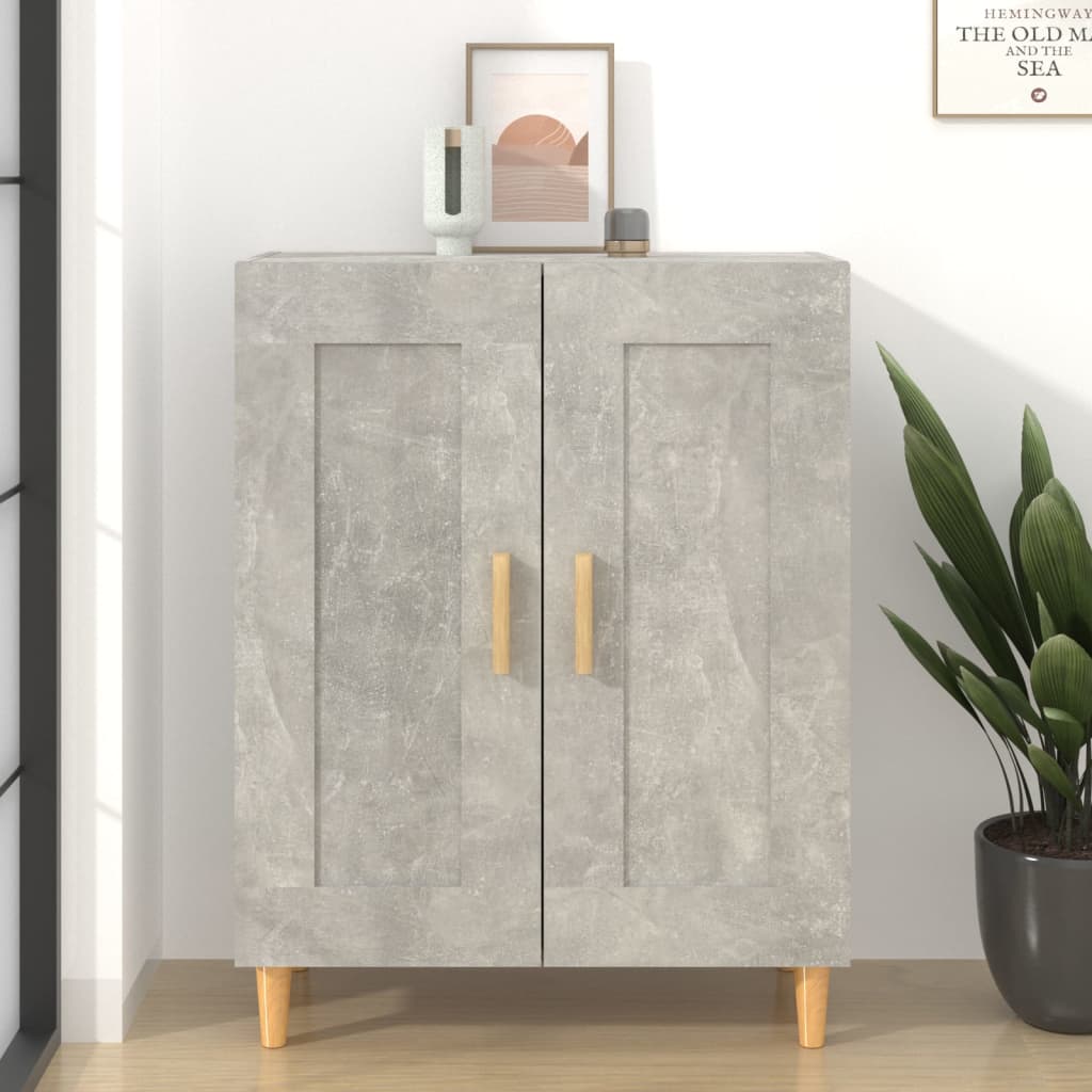 vidaXL Szafka, szarość betonu, 69,5x34x90 cm, materiał drewnopochodny