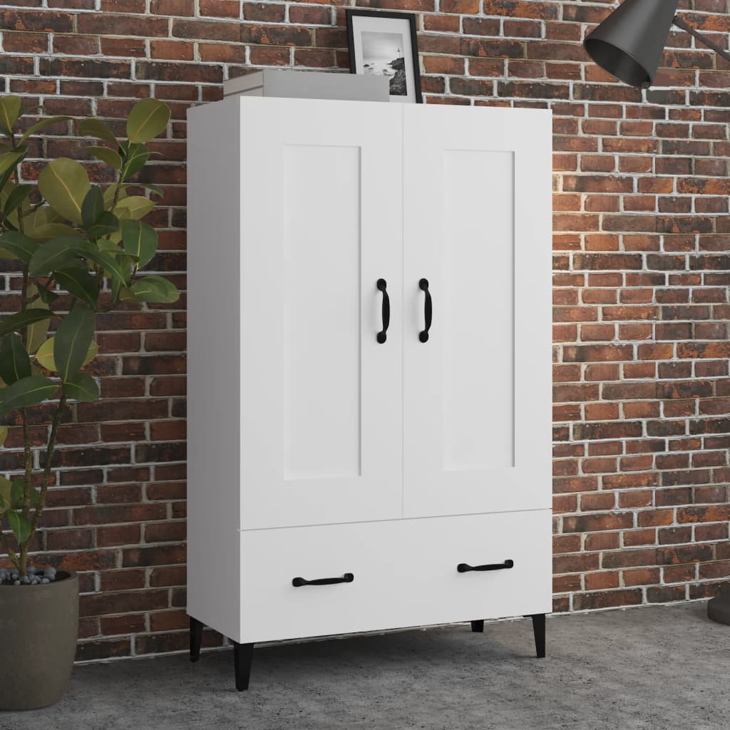 vidaXL Wysoka szafka, biała, 70x31x115 cm, materiał drewnopochodny