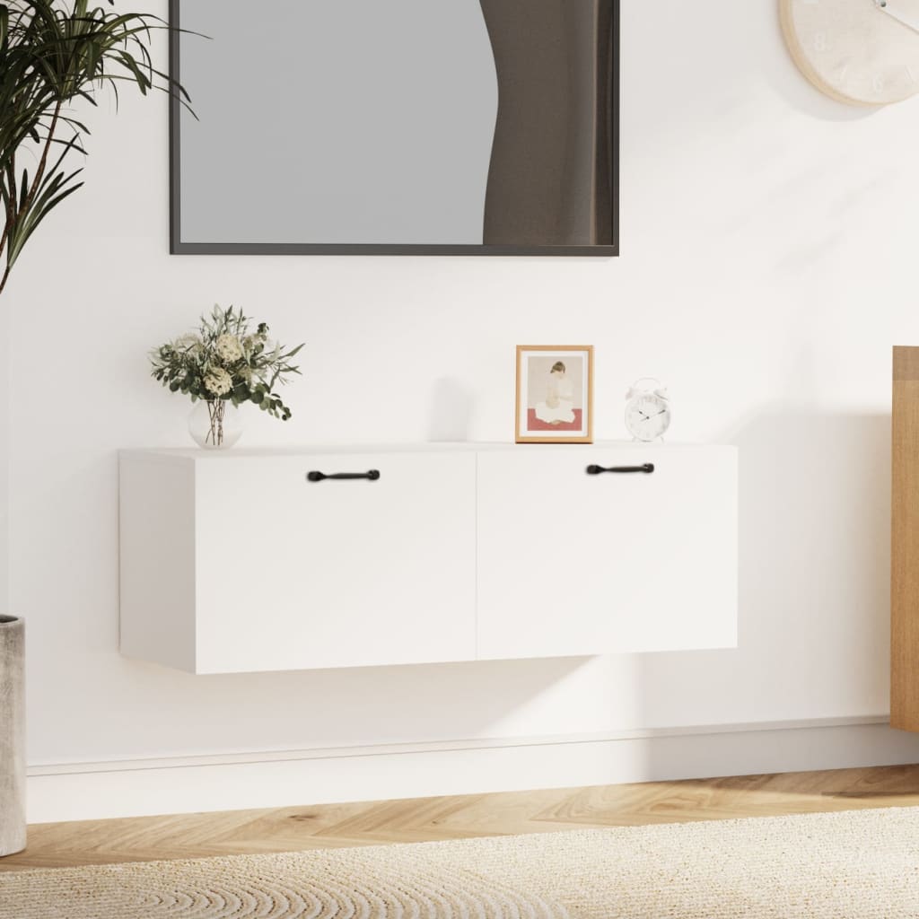 vidaXL Szafka wisząca, biała, 100×36,5×35 cm, materiał drewnopochodny