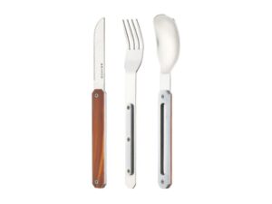 Akinod MAGNETIC STRAIGHT CUTLERY 12H34 MIRROR Bois Corail