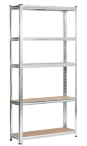 Metalowy srebrny regał do piwnicy 180 cm D6-W91