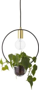 Lampa wisząca Bloomingville 38 cm z doniczką – elegancki design, idealna do wnętrz, styl skandynawski