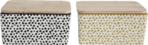 Maselniczki Poppy 2 szt. – elegancki design, ceramiczne, kolorowe