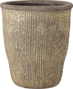 Osłonka na doniczkę Bloomingville 17,5 cm z terakoty – elegancki design, naturalny materiał, idealna do wnętrz