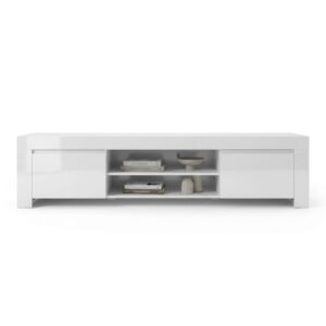 Szafka RTV biała połysk 190 cm Amaretto