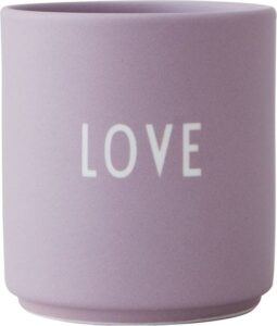 Kubek Favourite love lawendowy – ceramiczny, pojemność 300 ml, idealny na prezent