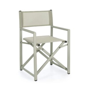 Krzesło reżyserskie ogrodowe Taylor 56×48 Bizzotto oliwkowe aluminium textiline
