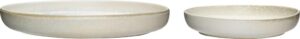 Misa Hübsch płaska biała 2 szt. – elegancki design, uniwersalne zastosowanie, ceramiczne wykonanie
