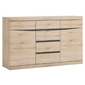Komoda Summer typ 41 2D-6S san remo jasne/arusha/srs mdf – nowoczesny design, pojemne szuflady, styl skandynawski