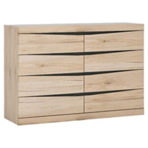 Komoda Summer typ 44 8S san remo jasne/arusha/srs mdf – nowoczesny styl, pojemne szuflady, solidne materiały