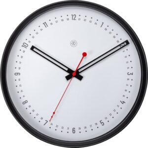 Zegar ścienny Sweden – nowoczesny design, minimalistyczny styl, czarny, średnica 30 cm