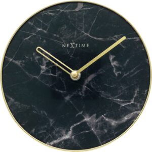 Zegar stołowy Marble Table czarny – elegancki design, minimalistyczny styl, marmurowa podstawa