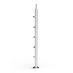 Słupek 1058mm 5 x fi12 posadzkowy schodowy 42,4mm – wysoka jakość, solidna konstrukcja, do zastosowań przemysłowych
