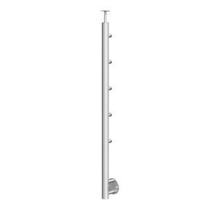 Słupek 1233mm 5 x fi12 boczny wew. schodowy 42,4mm – solidna konstrukcja, stal, trwałość