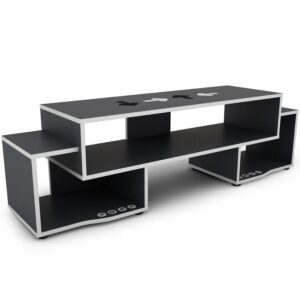 Szafka RTV Matrix 140 grafit/biały – nowoczesny design, funkcjonalne wnętrze, idealna do salonu