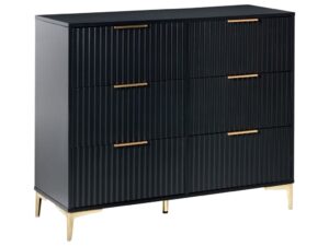 Komoda 6 szuflad WALCOTT Czarny