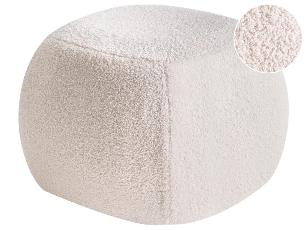 Puf BARRON Boucle Złamana biel