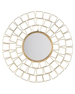 Lustro ścienne LABRIT 90 cm 90 cm Metal Złoty