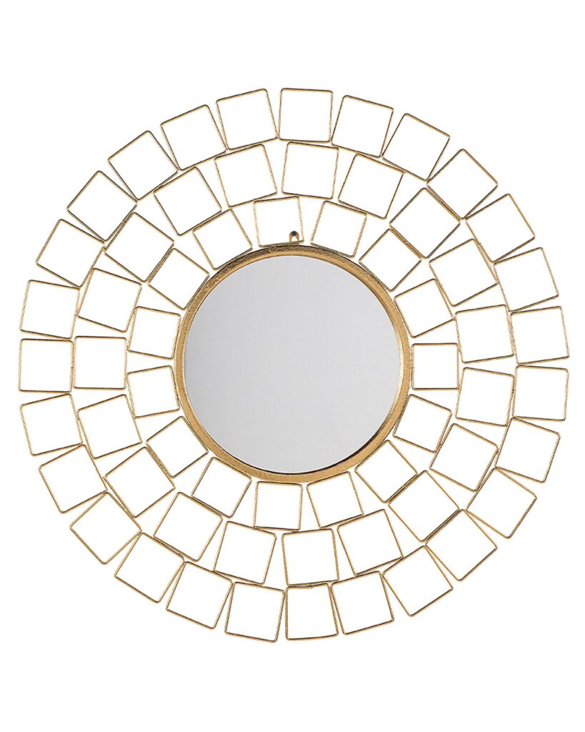 Lustro ścienne LABRIT 90 cm 90 cm Metal Złoty