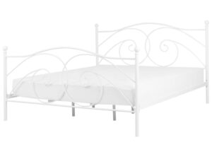 Łóżko Metal DINARD 180 x 200 cm Biały