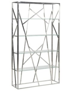 Regał 4 półki HOXIE Metal 175 cm Srebrny