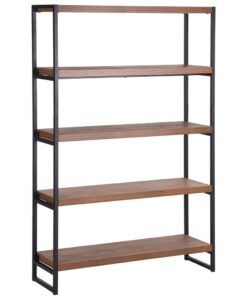 Regał 4 półki TIFTON 155 cm Ciemnobrązowy