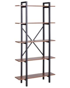 Regał 5 półek DARBY 180 cm Ciemnobrązowy