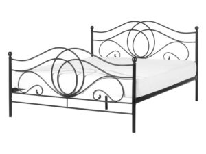 Łóżko Metal LYRA 140 x 200 cm Czarny
