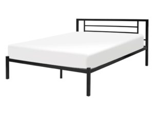 Łóżko Metal CUSSET 140 x 200 cm Czarny