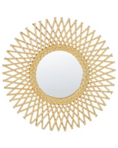 Lustro ścienne TAGOLU 60 cm 60 cm Rattan Naturalny