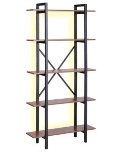 Regał 5 półek DARBY 180 cm Ciemnobrązowy