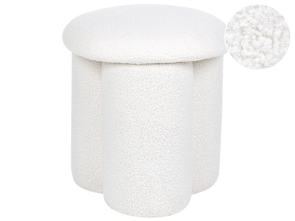 Puf CARRINGTON Boucle Złamana biel