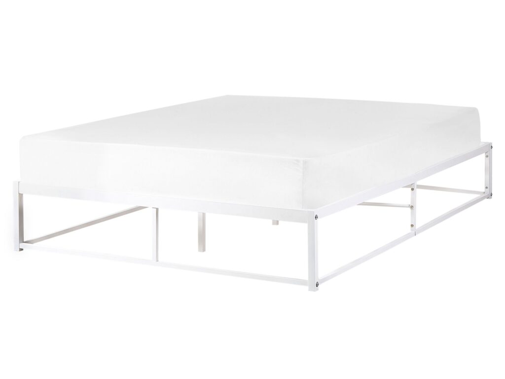 Łóżko Metal VIRY 160 x 200 cm Biały