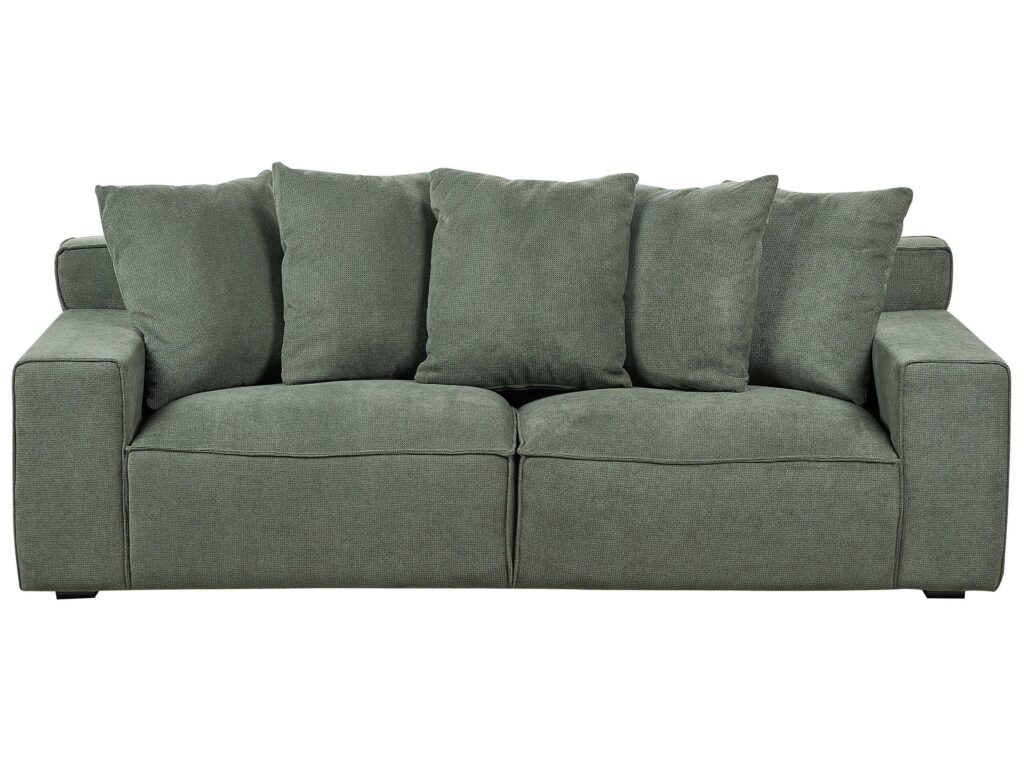Sofa dla 3 osób VISKAN Szenil Ciemnozielony