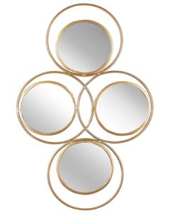 Lustro ścienne LESCAR 50 cm 80 cm Metal Złoty