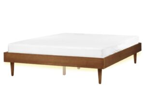 Łóżko LED TOUCY 160 x 200 cm Jesion brązowy