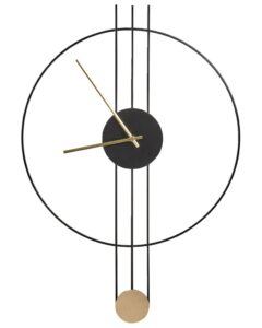 Zegar ścienny ANNIVIERS 44 cm Metal Czarny