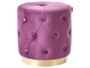 Puf CARROLLTON Welur Purpurowy