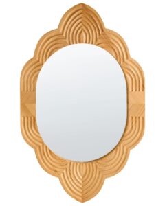Lustro ścienne FRESVILLE 62 cm 100 cm Drewno sosnowe Jasnobrązowy