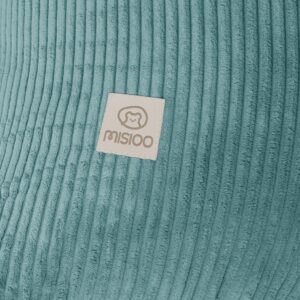 MISIOO,  Pufa worek, 120×80 cm, niebieski, sztruks premium