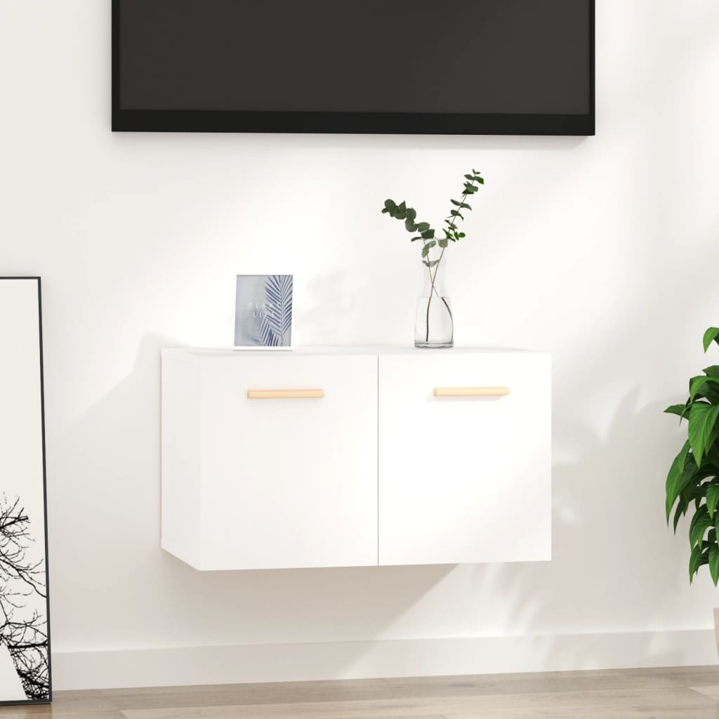 vidaXL Szafka wisząca, biała, 60×36,5×35 cm, materiał drewnopochodny