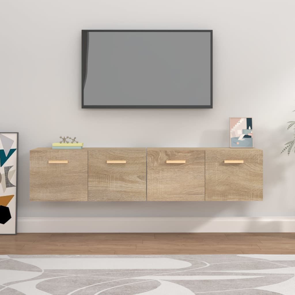 vidaXL Szafki ścienne, 2 szt., dąb sonoma, 80x35x36,5 cm