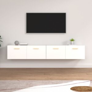vidaXL Szafki wiszące, 2 szt., białe, 100×36,5×35 cm