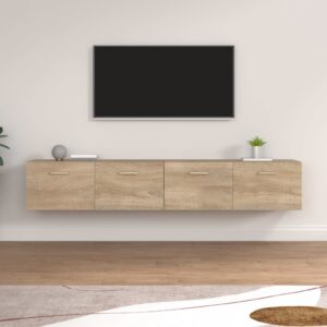 vidaXL Szafki wiszące, 2 szt., dąb sonoma, 100×36,5×35 cm