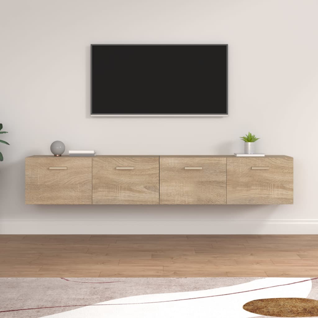 vidaXL Szafki wiszące, 2 szt., dąb sonoma, 100×36,5×35 cm