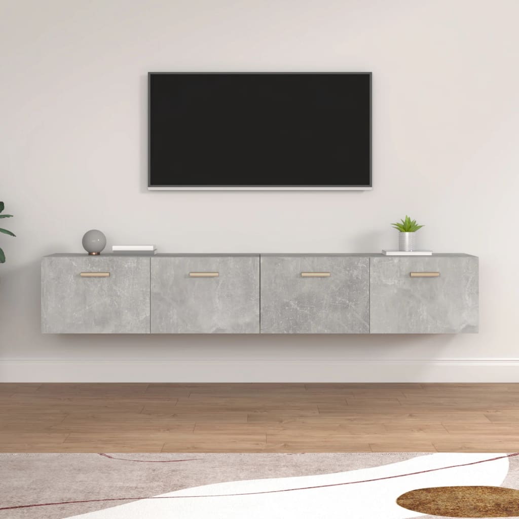 vidaXL Szafki wiszące, 2 szt., szarość betonu, 100×36,5×35 cm