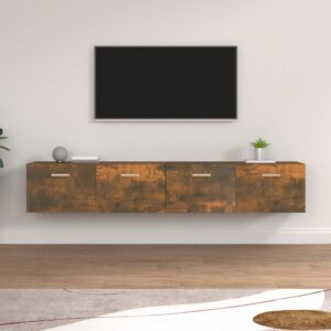 vidaXL Szafki wiszące, 2 szt., przydymiony dąb, 100×36,5×35 cm